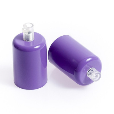Metal lamp holder E27 lacquered in light purple