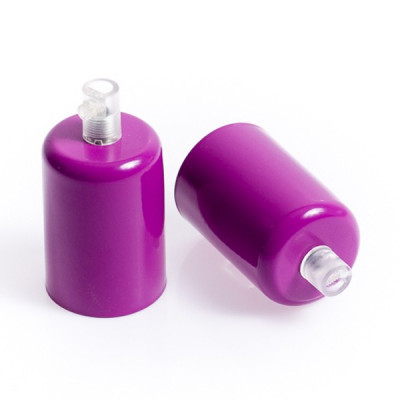 Metal lamp holder E27 lacquered in purple