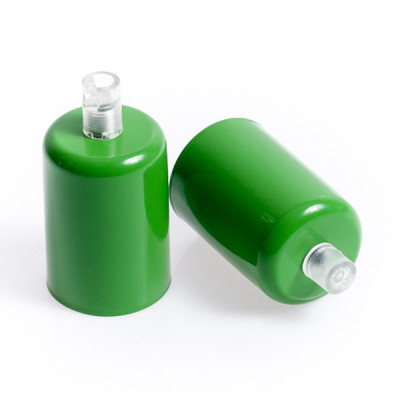 Metal lamp holder E27 lacquered in light green