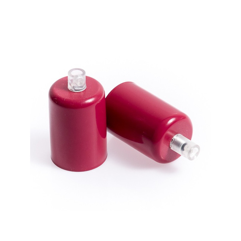 Metal lamp holder E27 lacquered in raspberry color