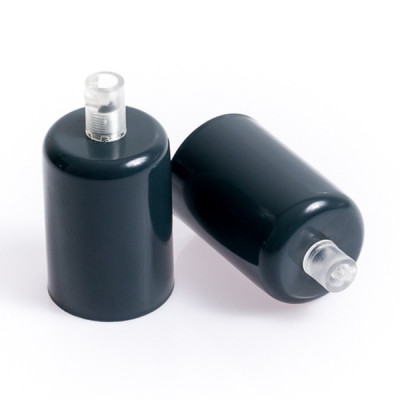 Dark grey lacquered metal E27 lamp holder – Kolorowe Kable