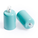 Metal lamp holder E27 lacquered in light blue