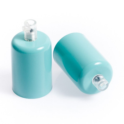 Light blue lacquered metal E27 lamp holder – Kolorowe Kable