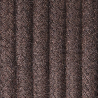 Round electric cable covered by cotton B10 brown ground 2x0.75