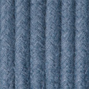 Round electric cable covered by cotton B11 sapphire sky 2x0.75