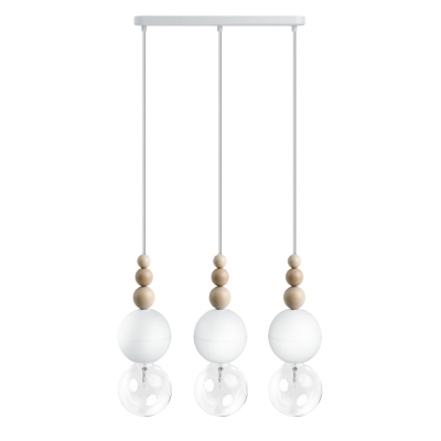 Loft Bala 3L textured white three-light linear pendant – Kolorowe Kable