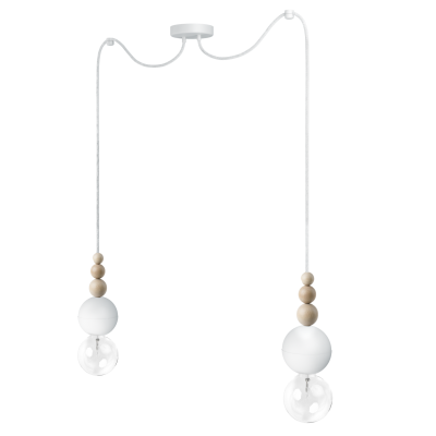 Loft Bala 2 textured white two-light pendant – Kolorowe Kable