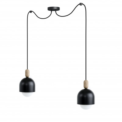 Loft Ovoi 3 black pedant lamp