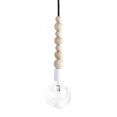 Loft Sfarer white pendant light with black cable – Kolorowe Kable