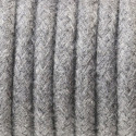Round electric cable covered by cotton B02 gray ash 2x0.75