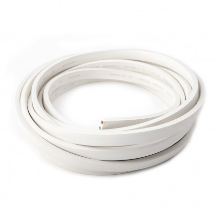 White lighting, two-core flat cable 2x1,5 mm2 H05RNH2-F, 1mb cable for garlands