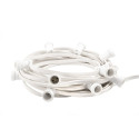 Festoon lighting chain 10m 30 bulb holders white