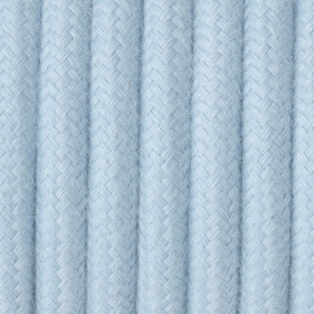 Błękitny kabel w oplocie bawełnianym B06 błękitny opal dwużyłowy 2x0.75 Kolorowe Kable