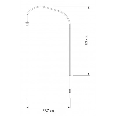 Wall lamp arm Willow single UMAGE (VITA Copenhagen) - white
