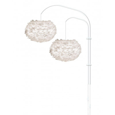 White lamp with feathers Eos Medium UMAGE