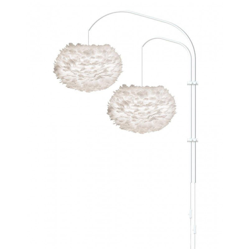 White lamp with feathers Eos Medium UMAGE