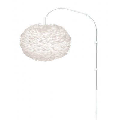 White lamp with feathers Eos XL UMAGE