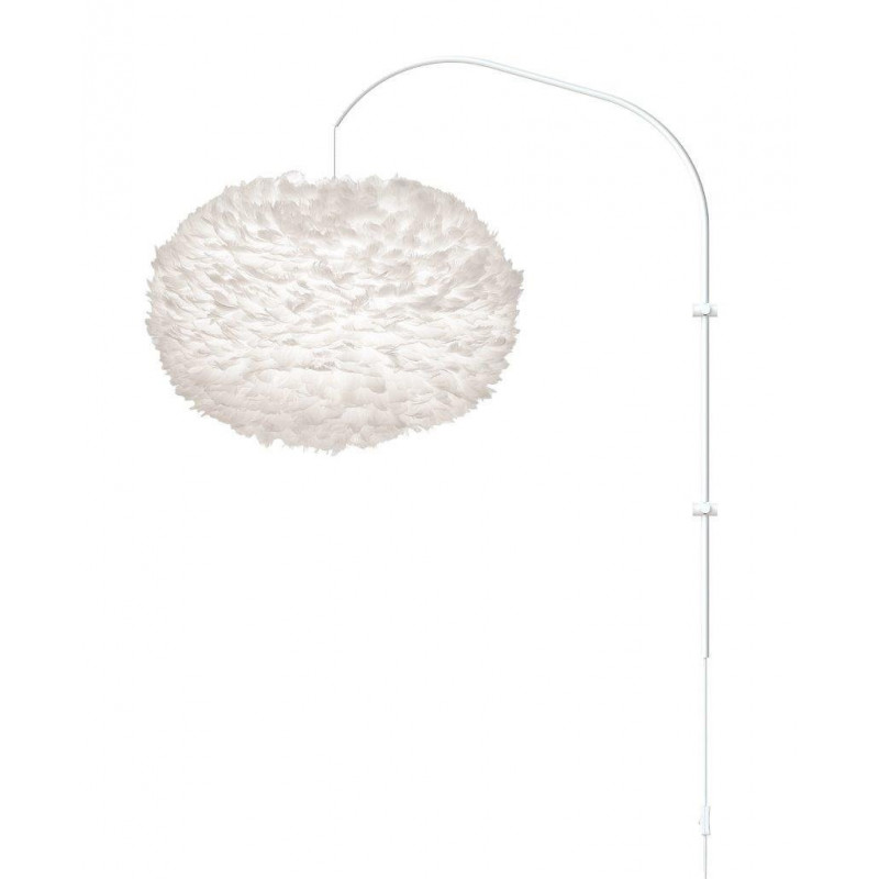 White lamp with feathers Eos XL UMAGE