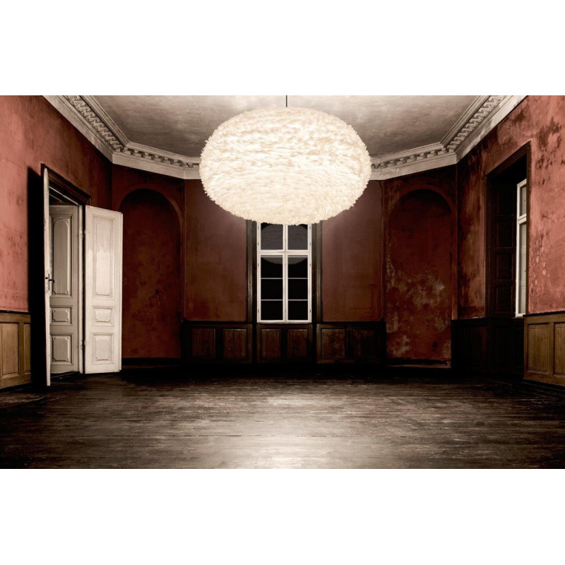 White lamp with feathers Eos XXL UMAGE