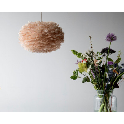 Light brown lamp with feathers Eos XL UMAGE