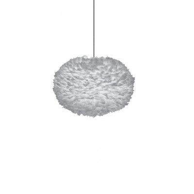 Light grey lamp with feathers Eos XL UMAGE
