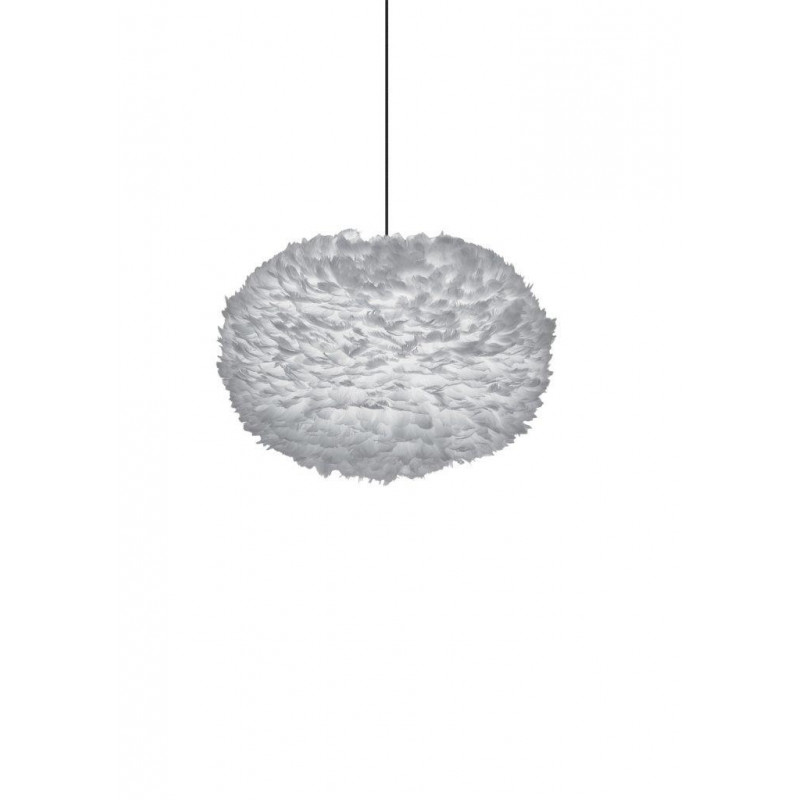 Light grey lamp with feathers Eos XL UMAGE