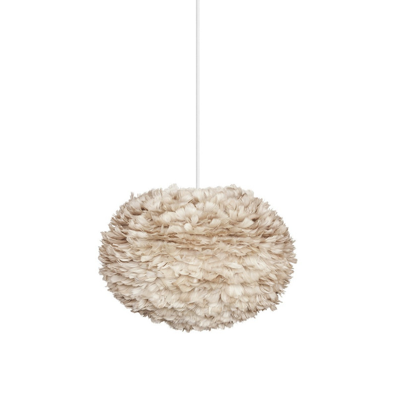 Light brown lamp with feathers Eos Large UMAGE