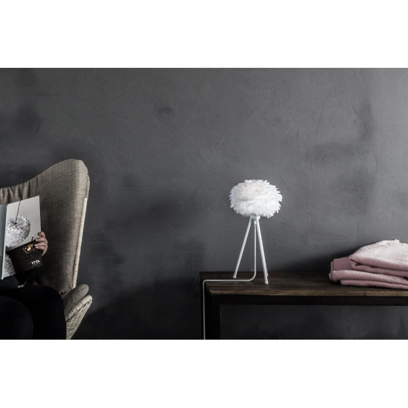 White lamp with feathers Eos Micro UMAGE