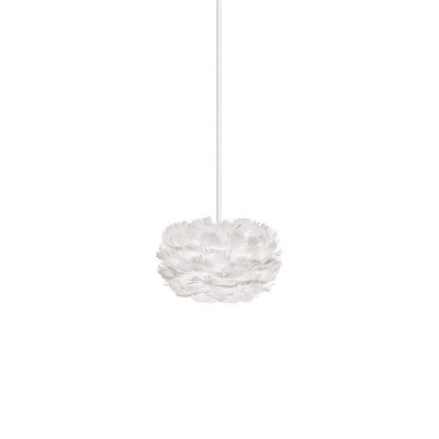White lamp with feathers Eos Micro UMAGE