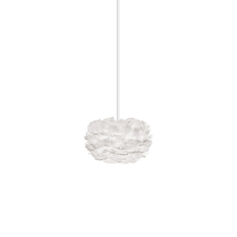 White lamp with feathers Eos Micro UMAGE