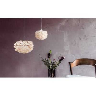 Light brown lamp with feathers Eos Mini UMAGE