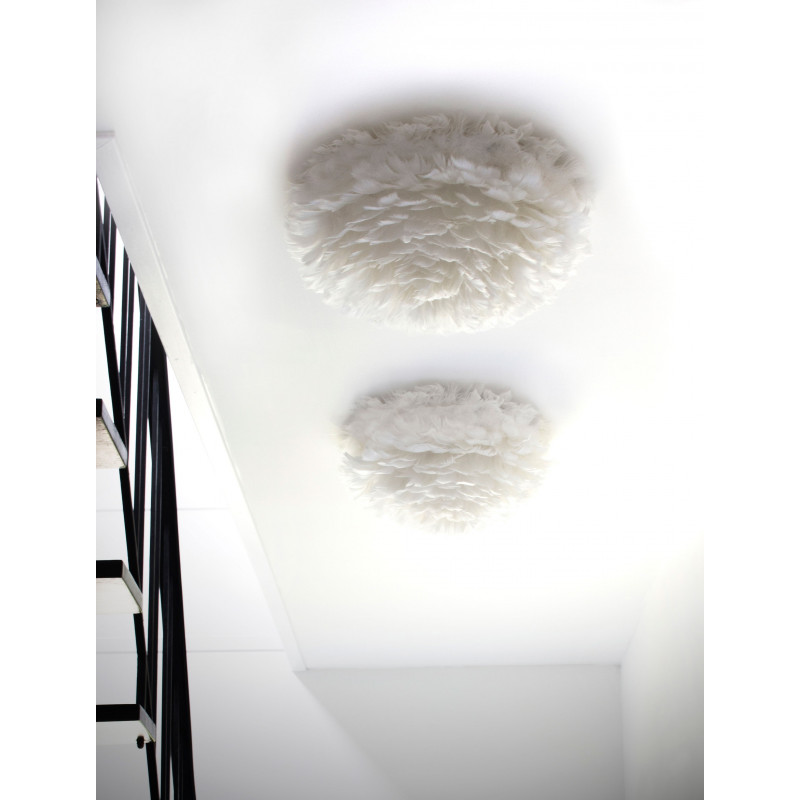 White wall lamp with feathers Eos Up UMAGE