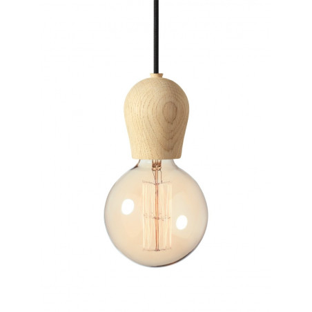 Bright Sprout Nordic Tales lamp - oak protected with soap + black cord