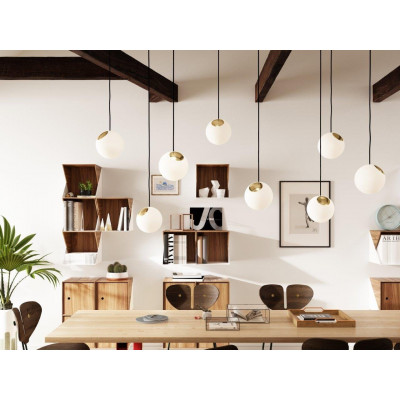 BRIGHT SPOT Brass pendant light with cream cable – Nordic Tales