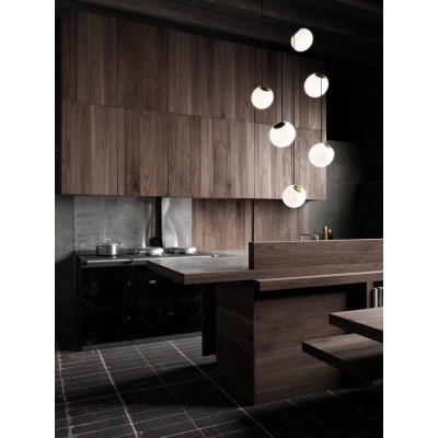 Pendant lamp Bright Spot Brass Nordic Tales - brass + black wire