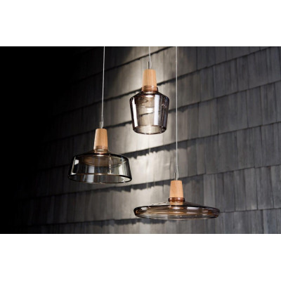 Lamp INDUSTRIAL 26/14P anthracite glass Dreizehngrad - diameter 26 cm