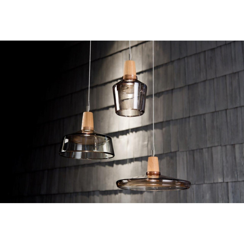 Lamp INDUSTRIAL 26/14P anthracite glass Dreizehngrad - diameter 26 cm