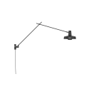 Wall lamp ARIGATO WALL LONG Group Products - elongated, black, detachable cable