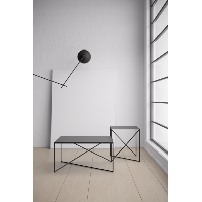 Wall lamp ARIGATO WALL LONG Group Products - elongated, black, detachable cable