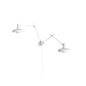 Wall lamp ARIGATO DOUBLE WALL Grupa Products - white, detachable cable