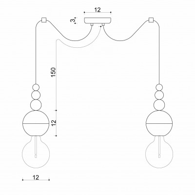 Loft Bala black pedant lamp