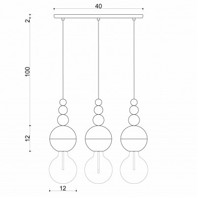 Loft Bala 3L white pedant lamp