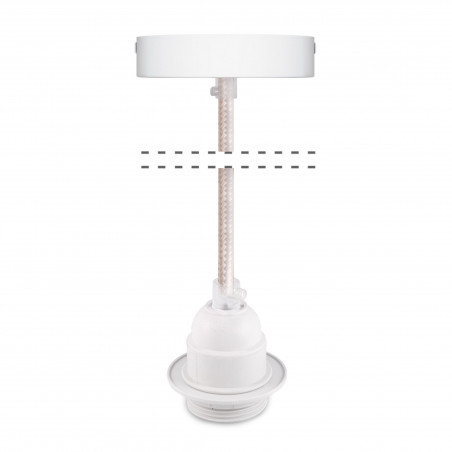 A white lamp for hanging a lampshade or lampshade, a lampshade with a white wire Kolorowe Kable