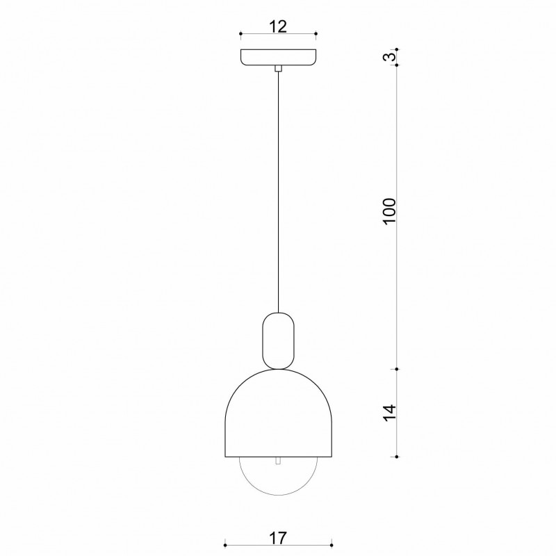 Loft Ovoi czarna lampa wisząca