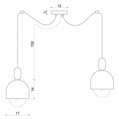 Loft Ovoi 3 white pedant lamp