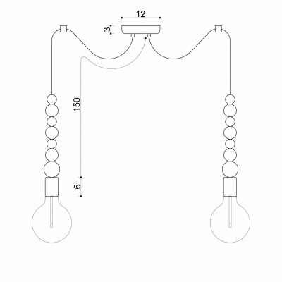 Loft Sfarer 2 czarny lampa wisząca
