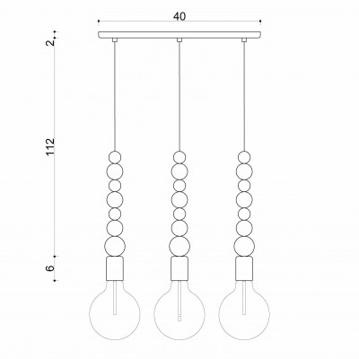 Loft Sfarer 3L biała lampa wisząca