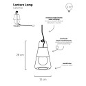 Lampa stojąca / Lampa wisząca LATARNIA HOP Design - biała