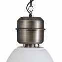 Industrial pendant lamp Voltera 32 cm - White / Nickel - LOFTLIGHT