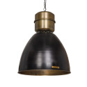 Industrialna lampa wisząca Voltera 46 cm - Matt Black / Brass LOFTLIGHT – matowa czerń, mosiądz